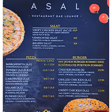 ASAL Restaurant Speisekarte